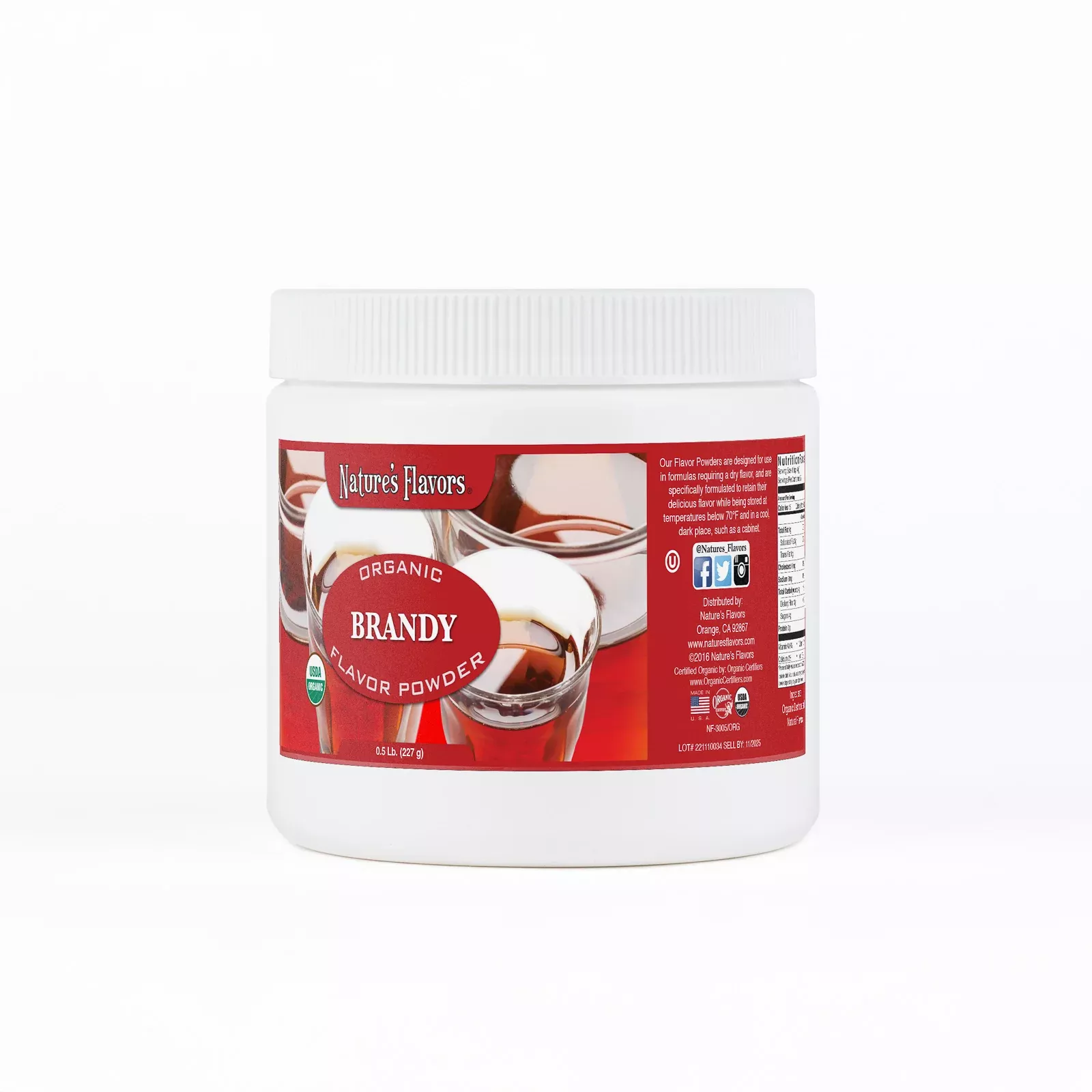 Brandy Flavor Powder, Organic