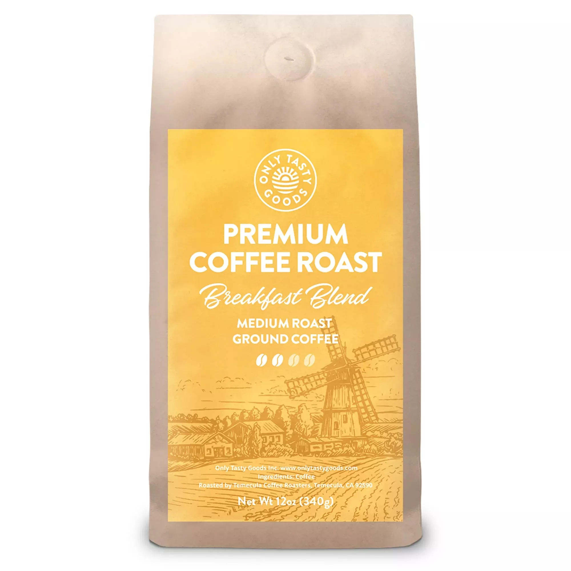 Breakfast Blend Medium Roast Ground Coffee, Speciality Coffee Beans, Fresh Roasted
