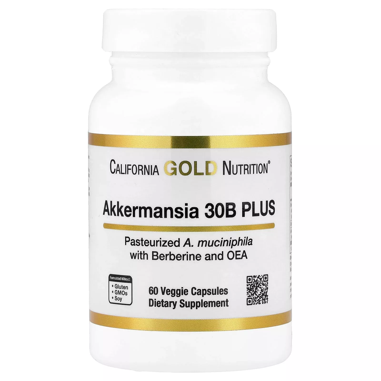 California Gold Nutrition Akkermansia 30B PLUS with Berberine Phospholipid Matrix and OEA | Vitacost