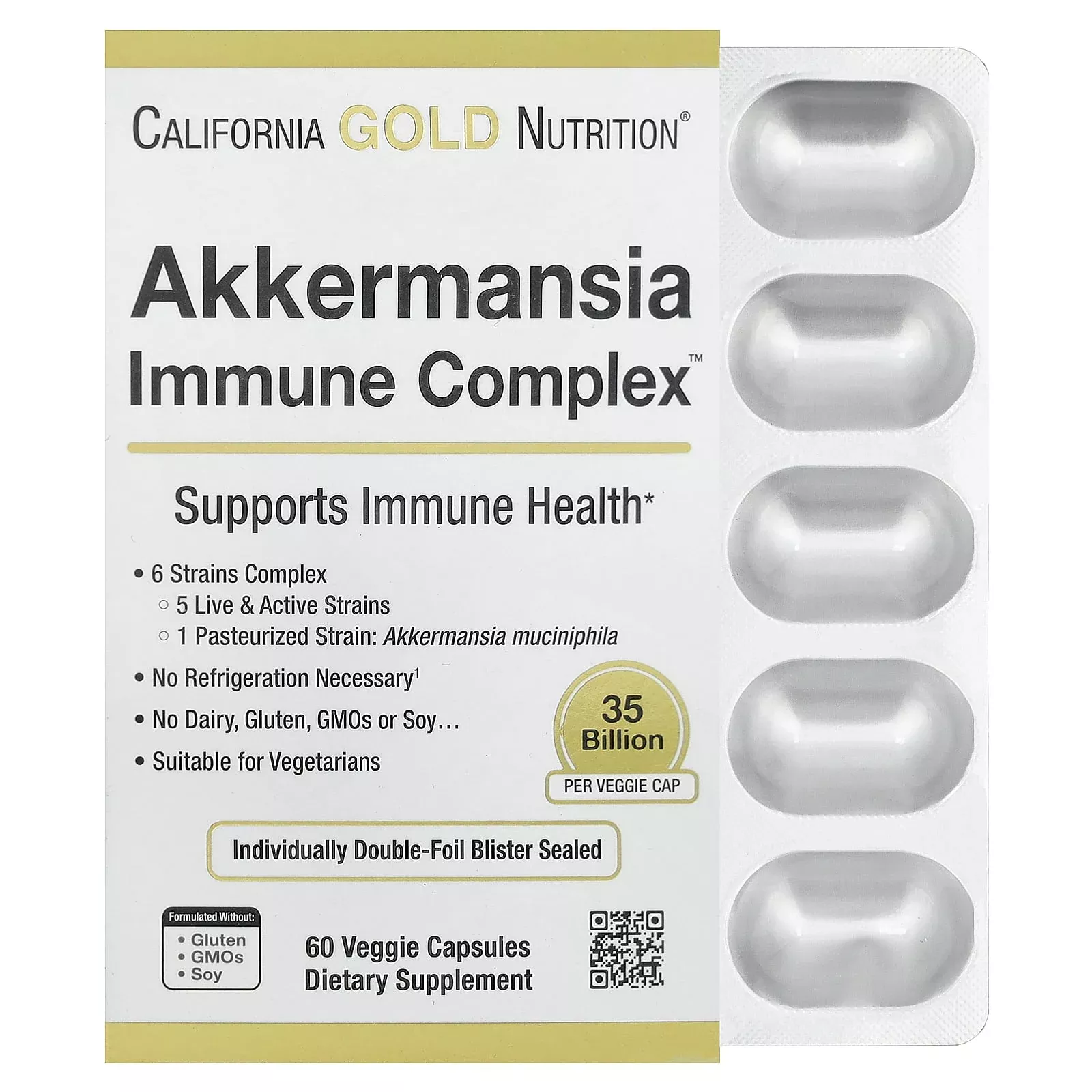 California Gold Nutrition Akkermansia + Probiotics Immune Complex | Vitacost