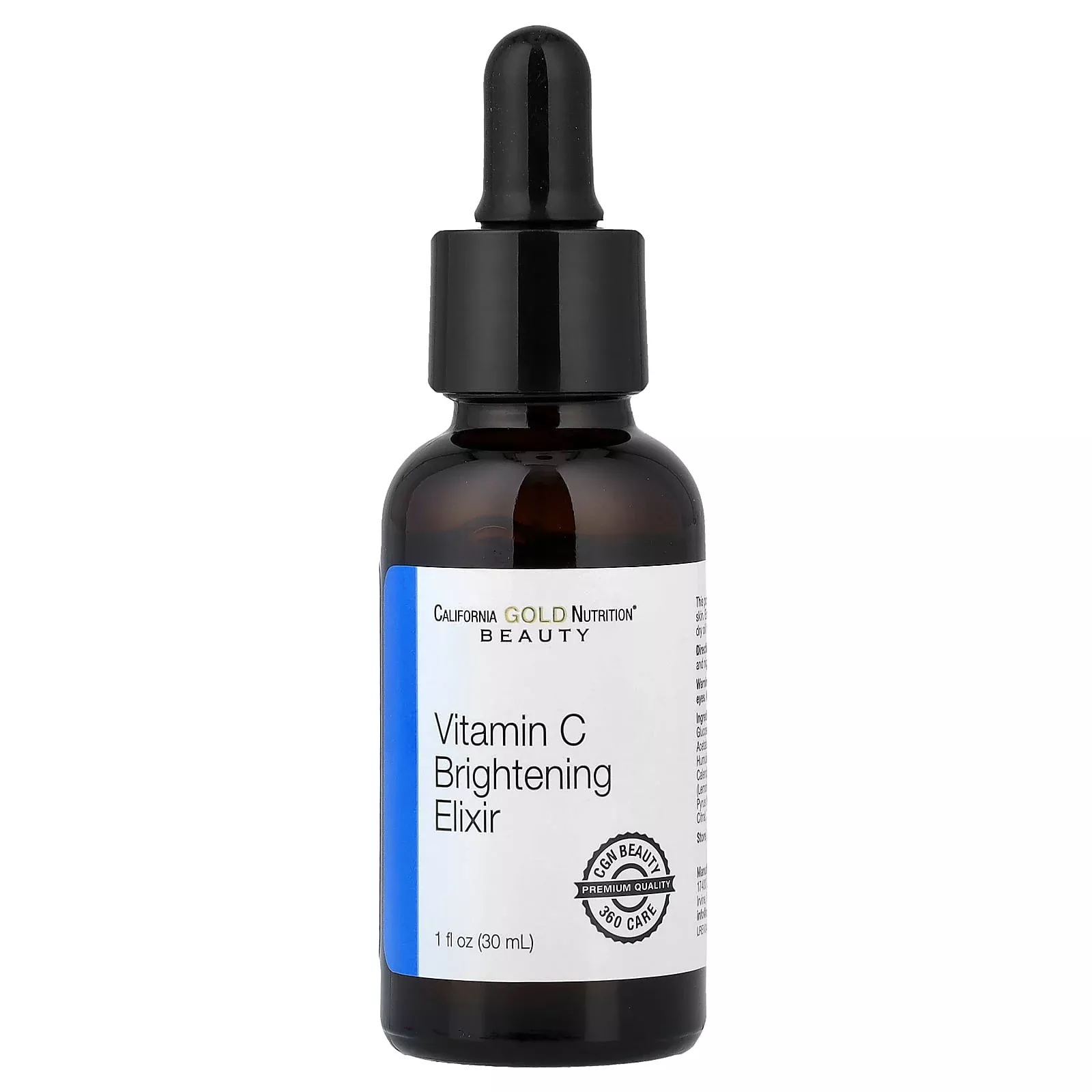 California Gold Nutrition Beauty Vitamin C Brightening Elixir Enhanced Brightening Dry Oil Serum | Vitacost