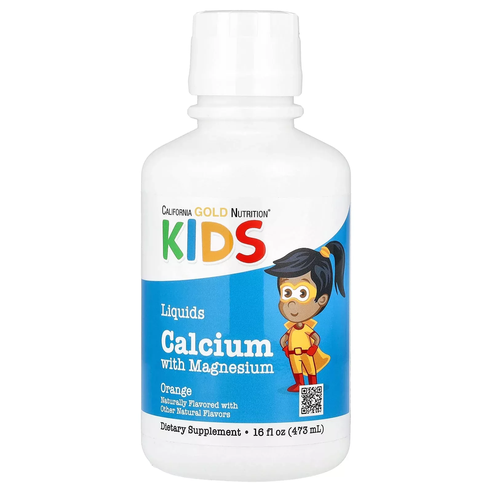 California Gold Nutrition Kids Liquid Calcium with Magnesium Vitamin D and Zinc Orange | Vitacost