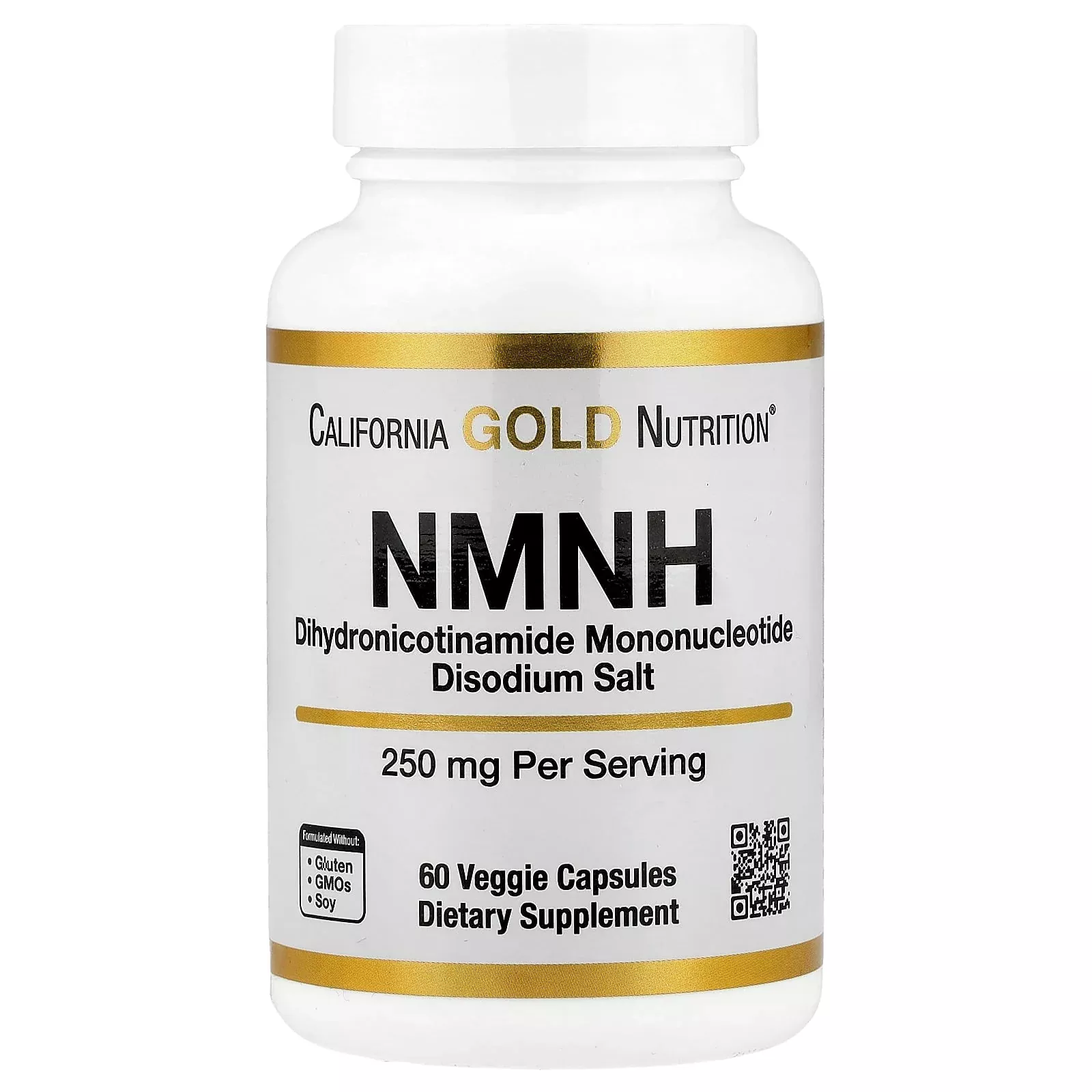 California Gold Nutrition NMNH 250 mg | 60 Veggie Capsules | Vitacost