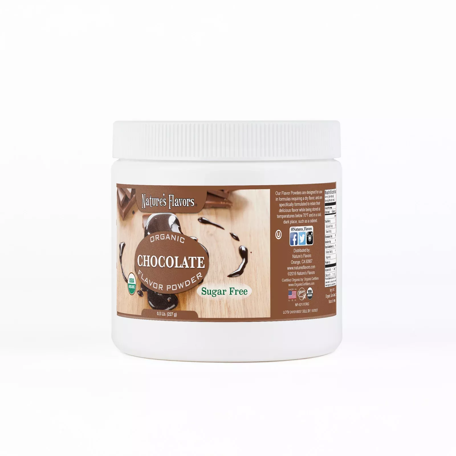 Chocolate Flavor Powder (Sugar-Free), Organic