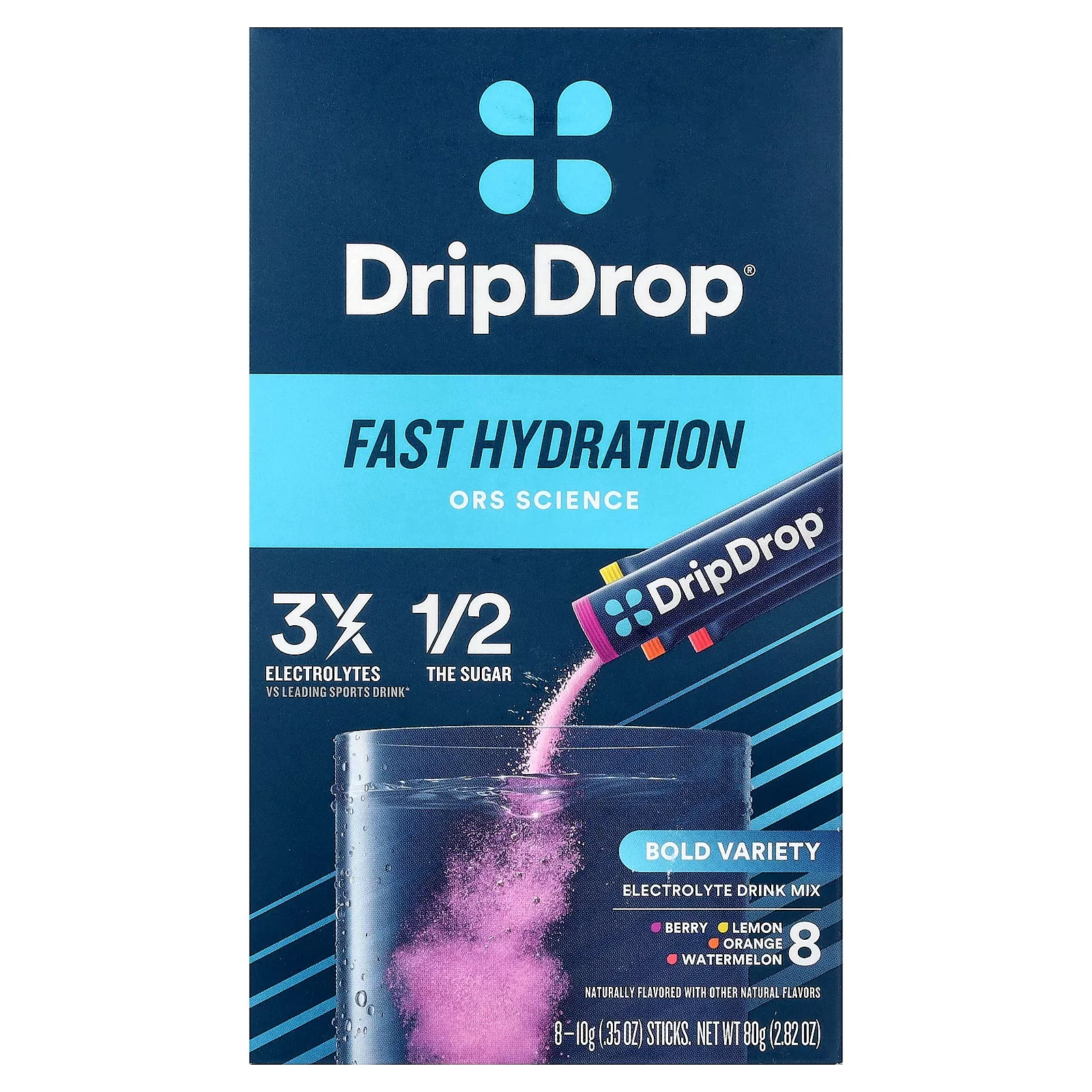 DripDrop Electrolyte Drink Mix Bold Variety 0.35 oz (10 g) Each | Vitacost