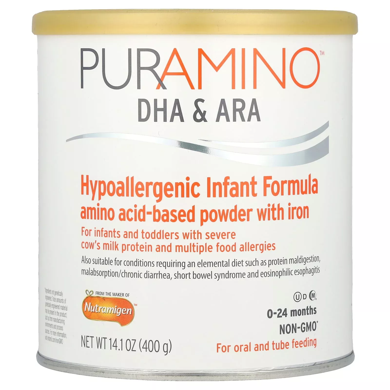 Enfamil, PurAmino™, Hypoallergenic Infant Formula, 0-24 Months, 14.1 o