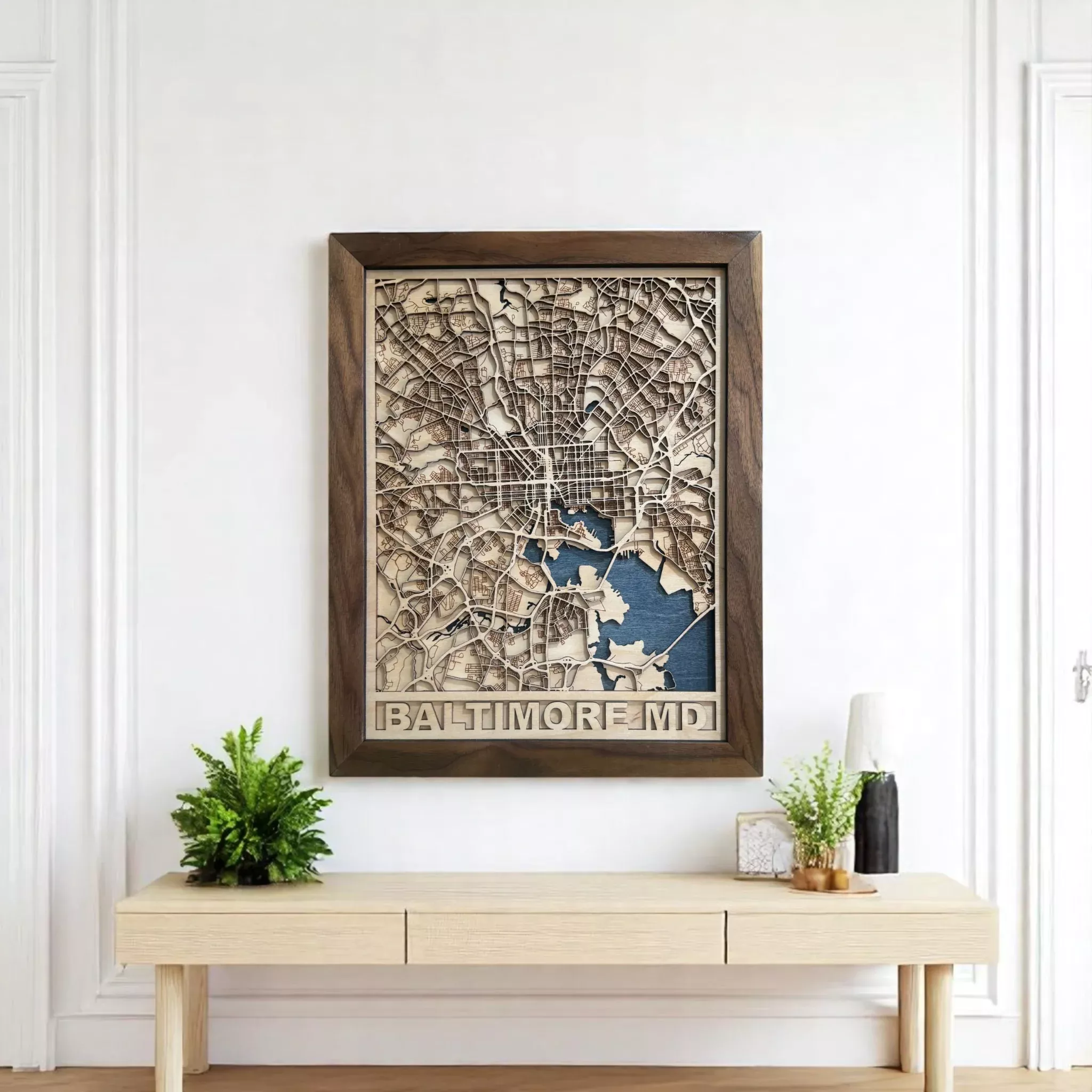 Leroy 12x16 Frame Map- Baltimore