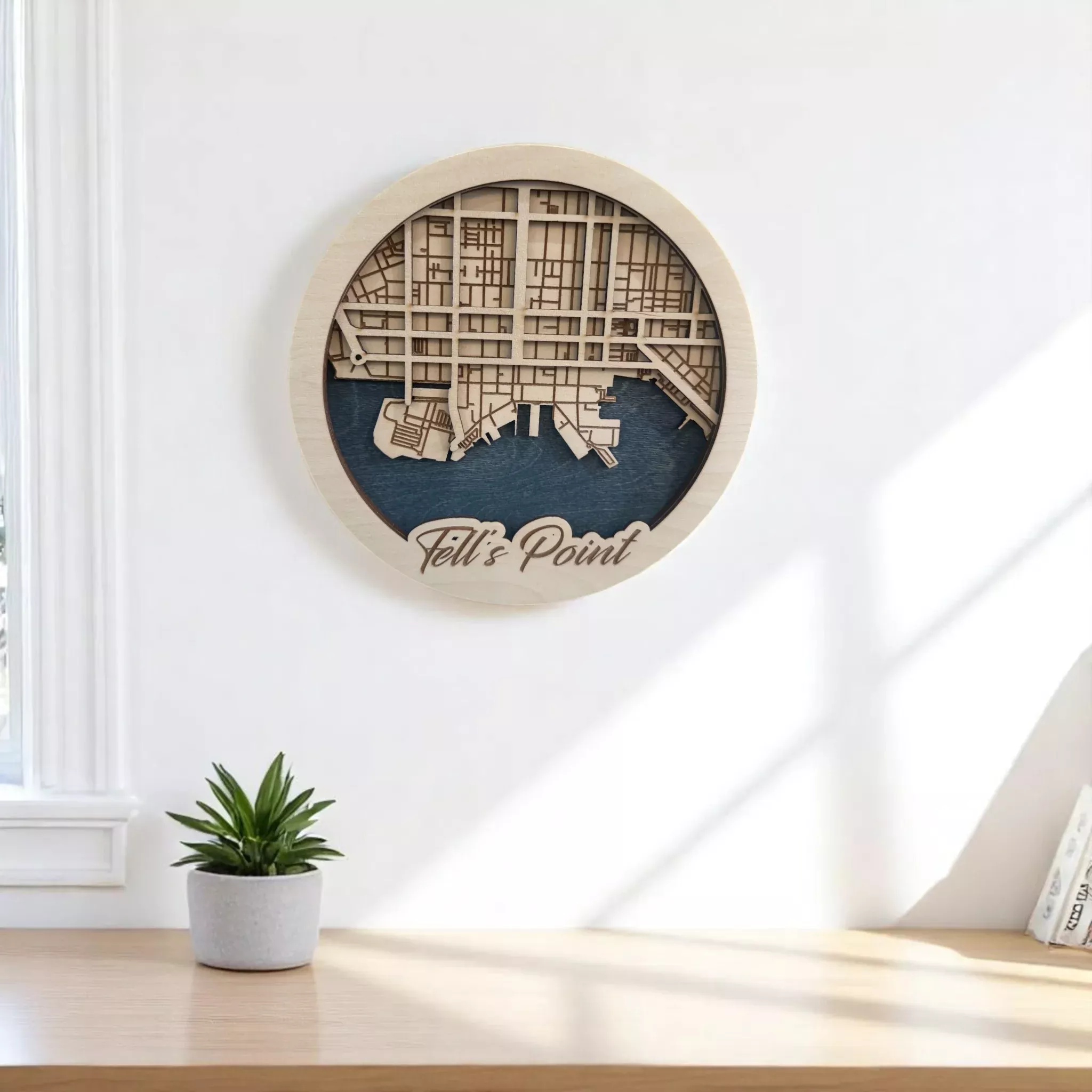 Leroy Small 3D Round Map- Fell's Point