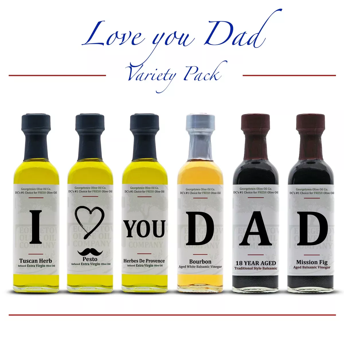 Love You Dad Oil and Vinegar Variety Pack | Georgetown Olive Oil Co.