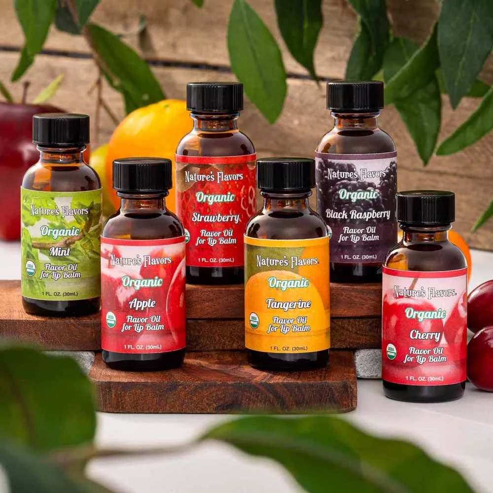 Organic Lip Balm Flavor Oil Sample Pack