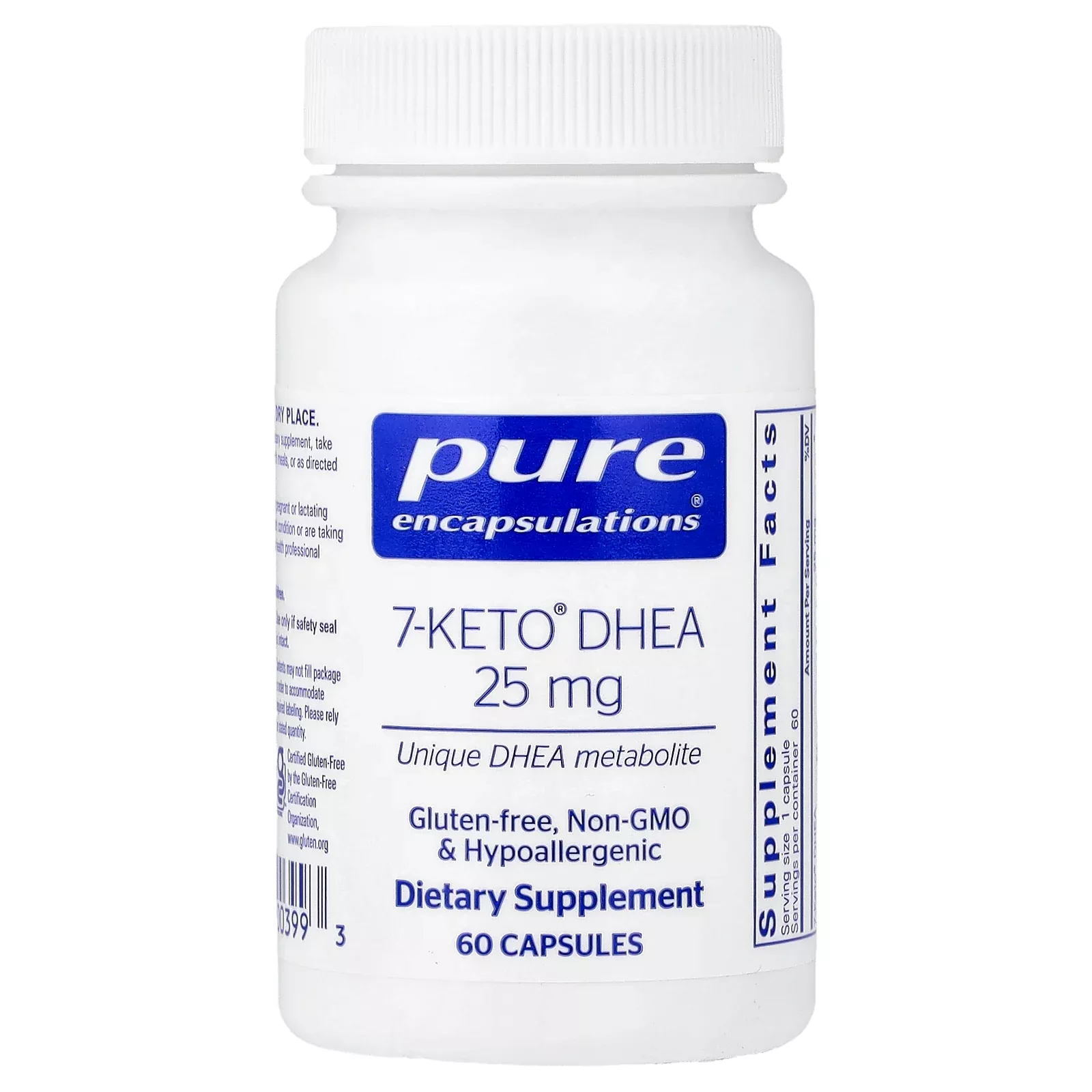 Pure Encapsulations 7-Keto DHEA 25 mg | 60 Capsules | Vitacost