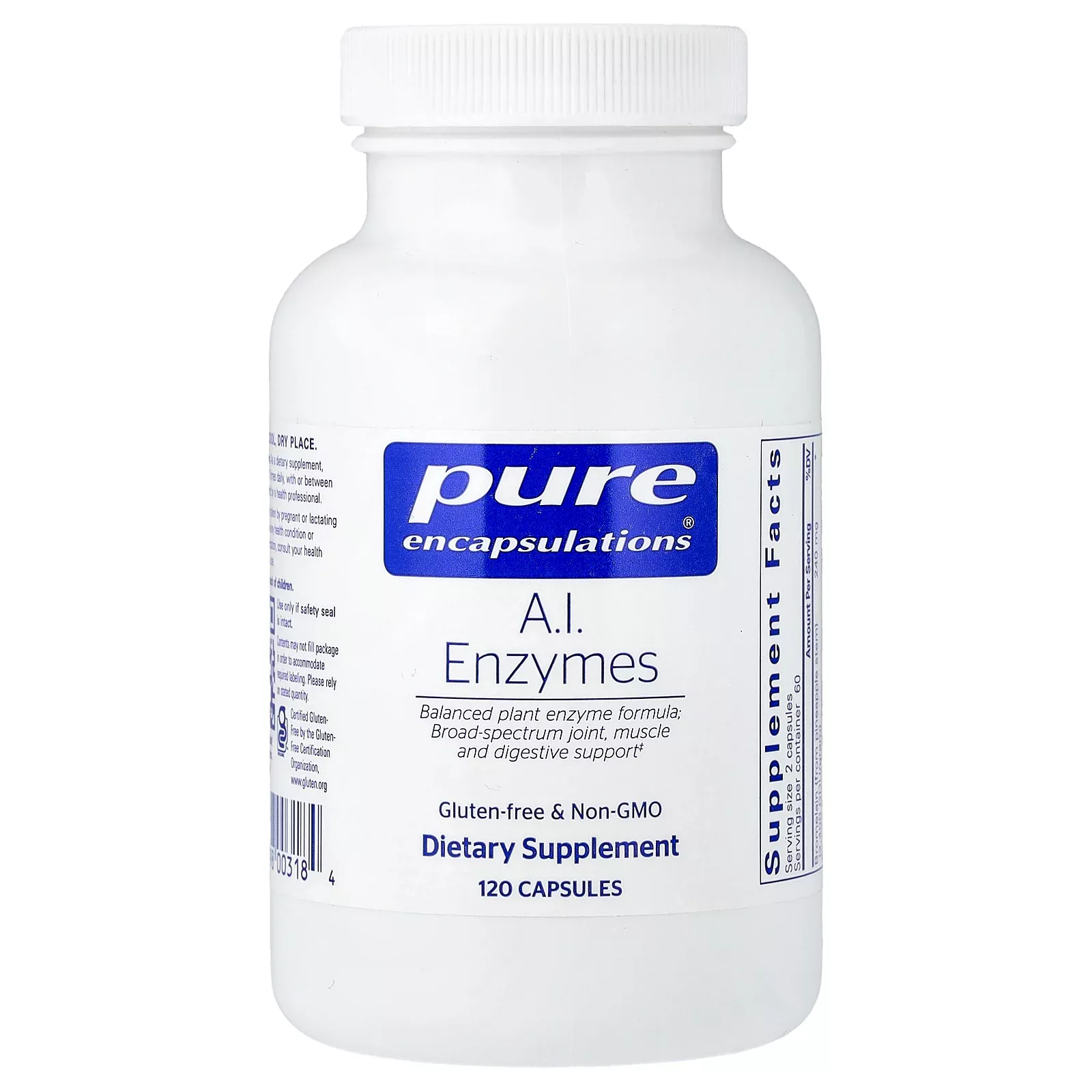 Pure Encapsulations A.I. Enzymes | 120 Capsules | Vitacost