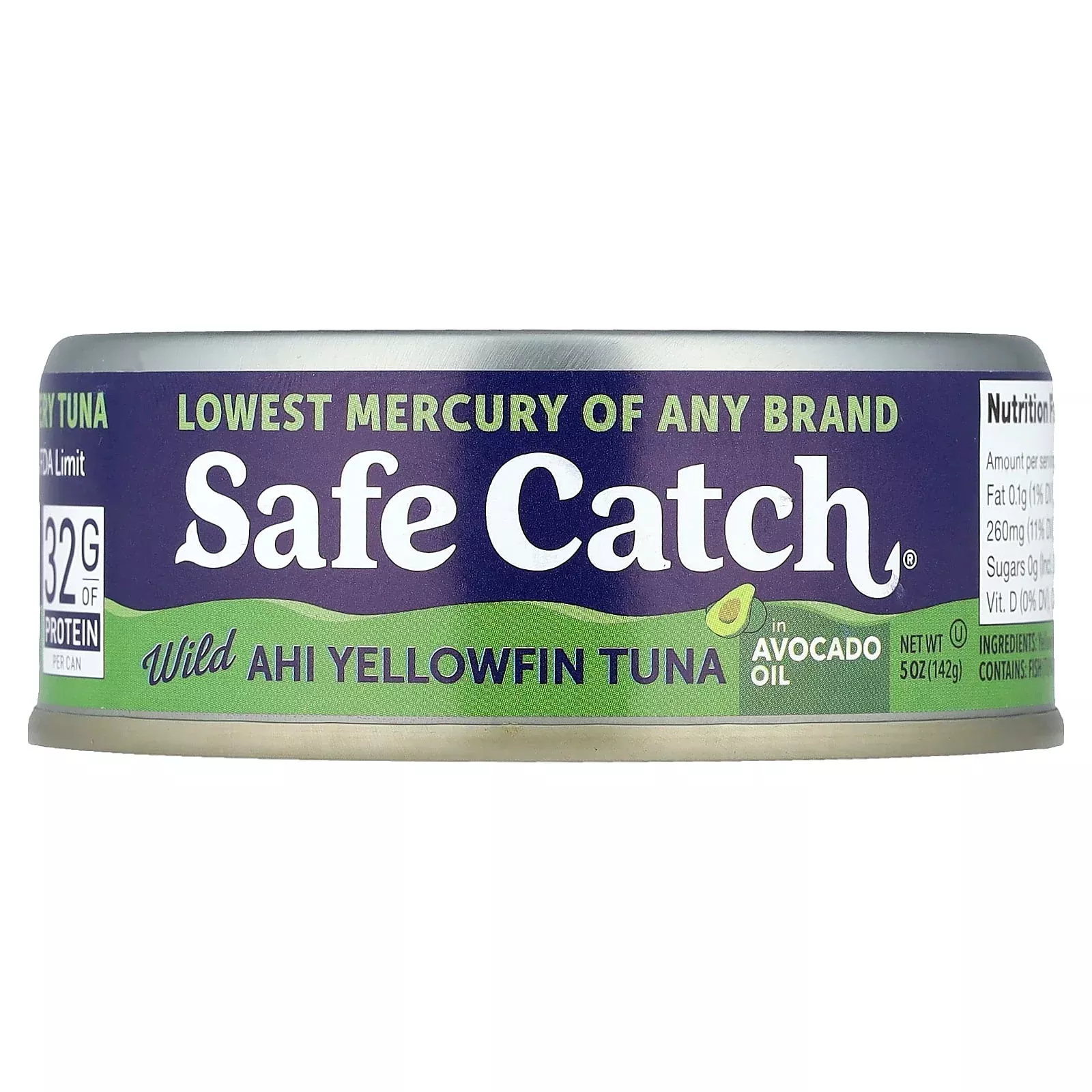 Safe Catch, Wild Ahi Yellowfin Tuna In Avocado Oil, 5 oz (142 g)