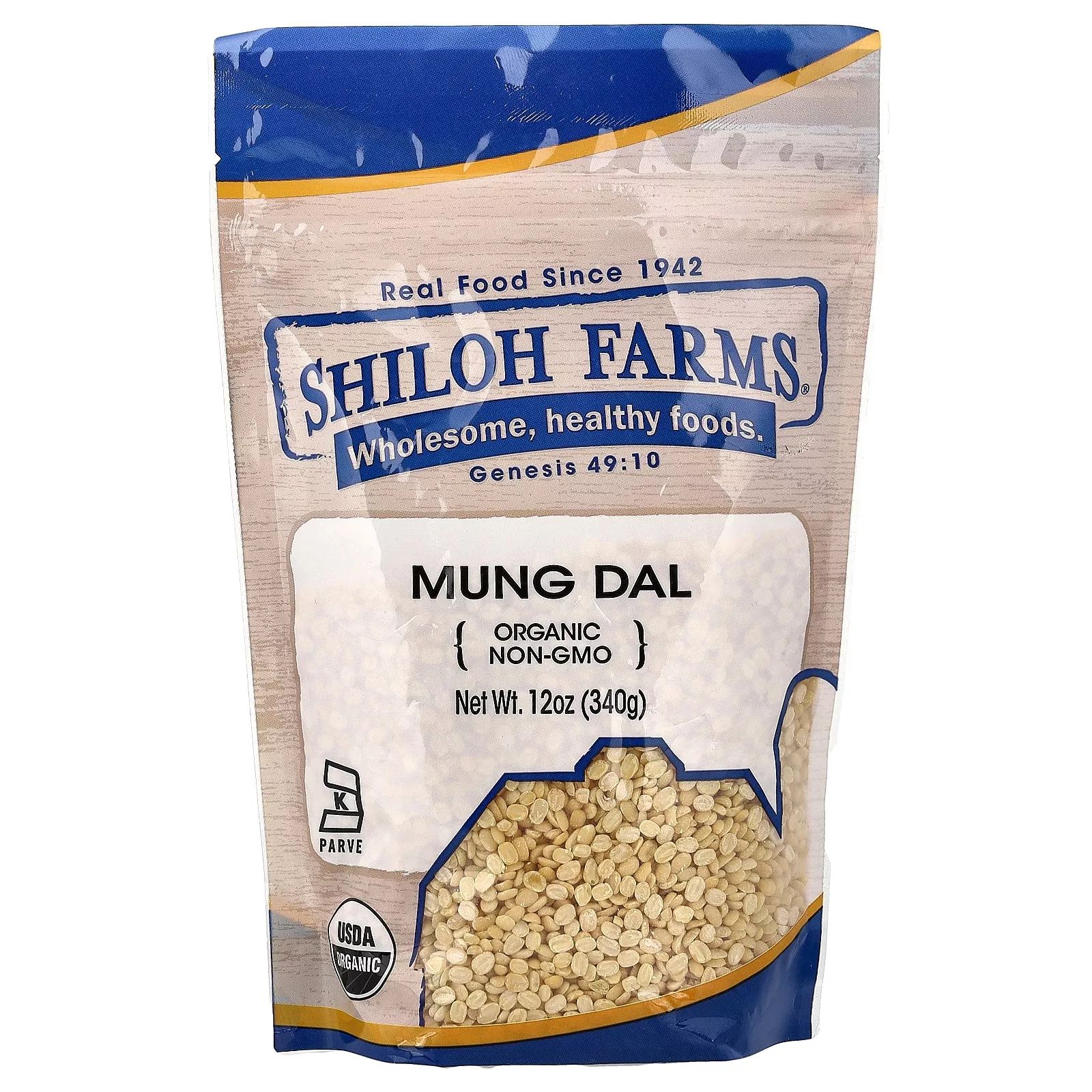 Shiloh Farms Organic Mung Dal | 12 oz | Vitacost