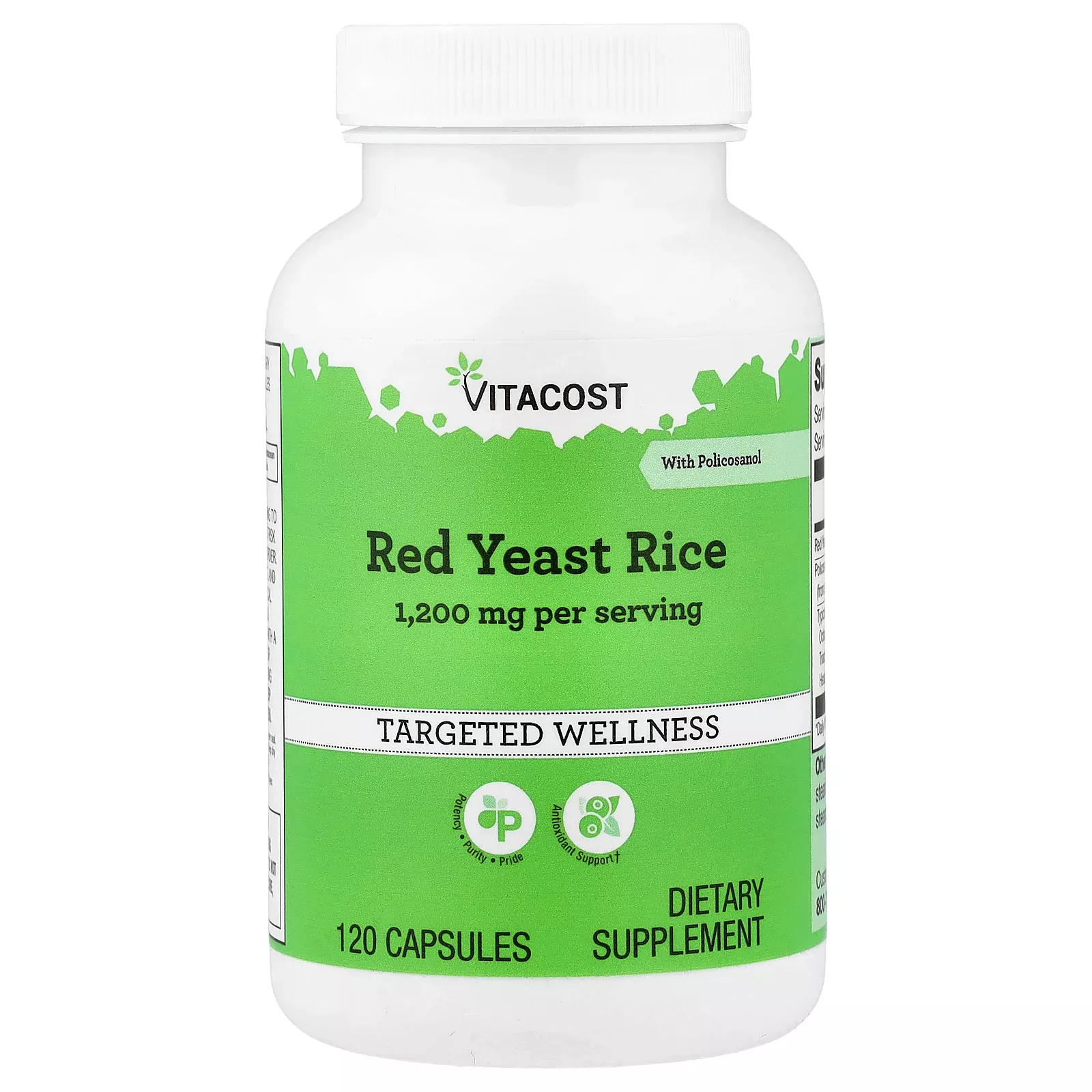 Vitacost Red Yeast Rice With Policosanol | 120 Capsules